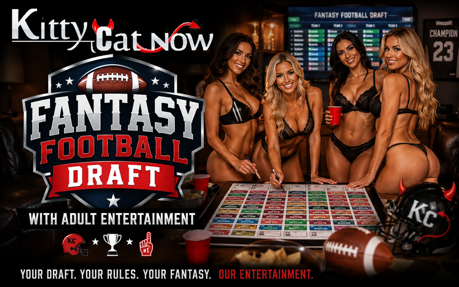 Kitty Cat Now Football Fantasy Strippers